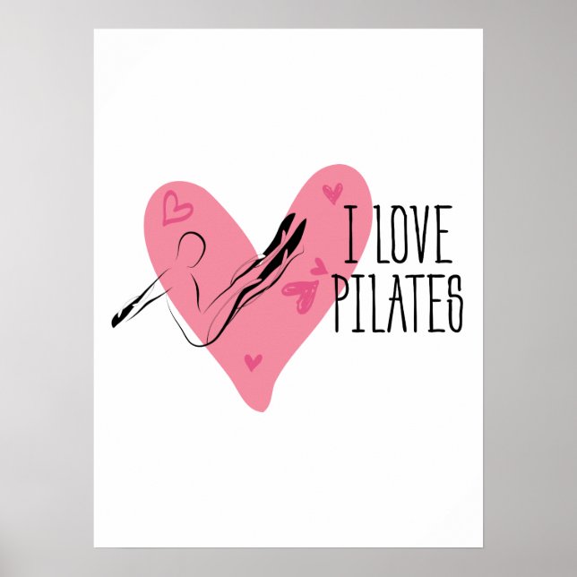 Póster ME ENCANTAN LOS PILATOS Y LA Pose de los Pilates (Frente)