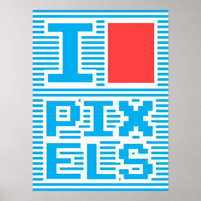 Póster Me Encantan Los Píxeles, (Frente)
