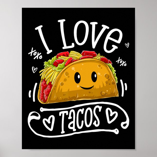 Póster Me Encantan Los Tacos T Shirt Cinco De Mayo Hombre (Frente)
