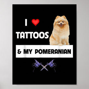 Póster Me Encantan Los Tatuajes Y Mi Cuerpo De Papá Noel 