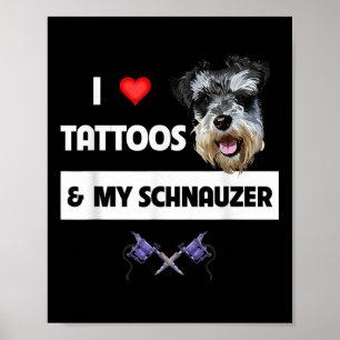 Póster Me Encantan Los Tatuajes Y Mi Papá Noel De Perro S
