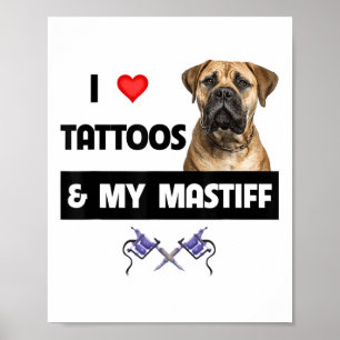 Póster Me Encantan Los Tatuajes Y Mi Papá Noel De Perro T