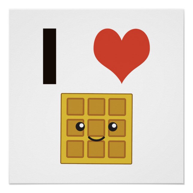Póster Me encantan los waffles (Anverso)
