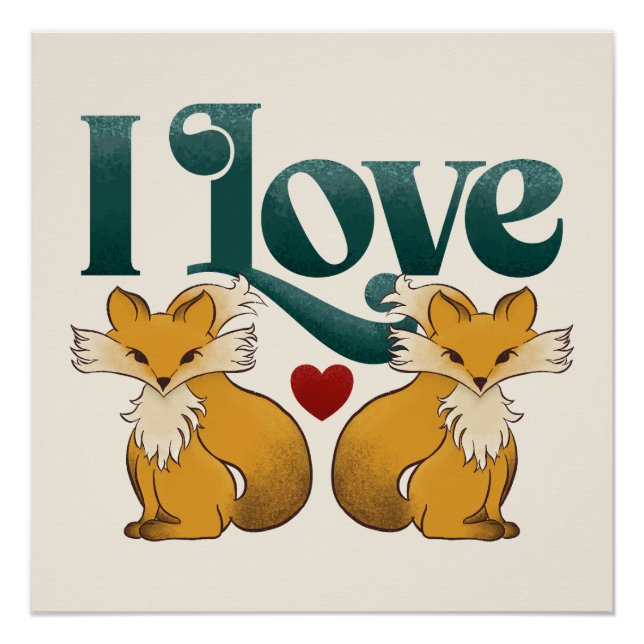 Póster Me encantan los zorros. (Anverso)