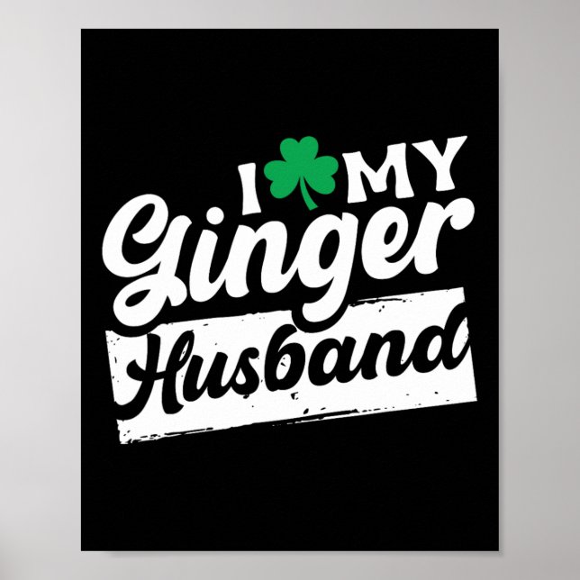 Póster Me Encanto Mi Ginger Husbynd Redhead Shamrock St P (Frente)