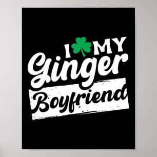 Póster Me Encanto Mi Novio Ginger Redhead Shamrock St Pat