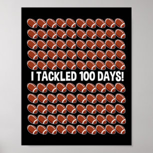 Póster Me Enfrenté A 100 Días De Colegio 100 Días De Fútb