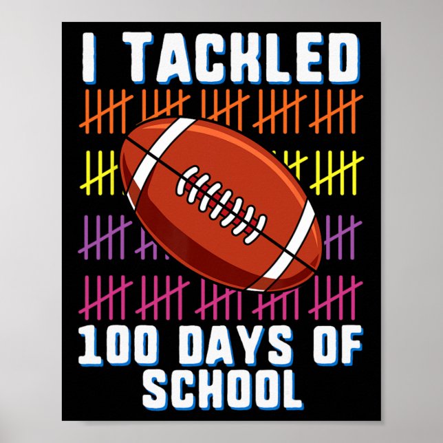 Póster Me Enfrenté A 100 Días De Niños De Fútbol Escolare (Frente)