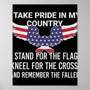 Póster Me enorgullece mi país Veteran Patriot America