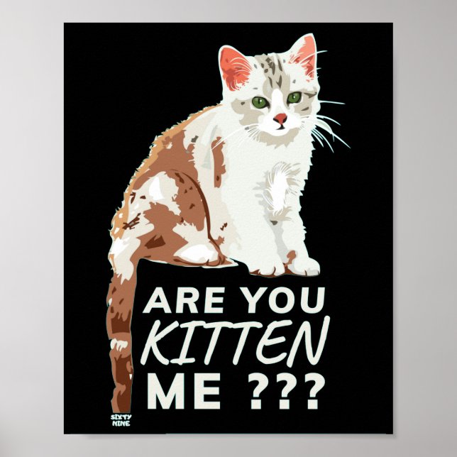 Póster "¿ME ESTÁS MATANDO?" lindo gato gracioso (Frente)