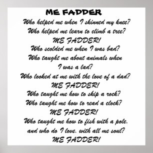 Póster ME FADDER POEM Poster