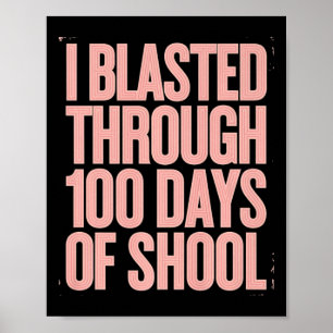 Póster Me Golpeé Durante 100 Días De Escuela, Niño De 100