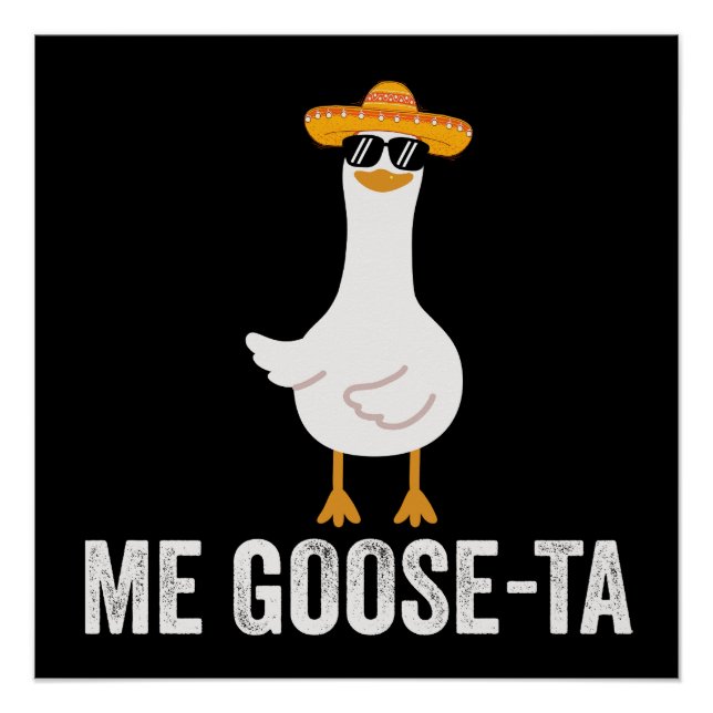 Póster Me Goose Ta Funny Caballo Español Mexicano (Anverso)
