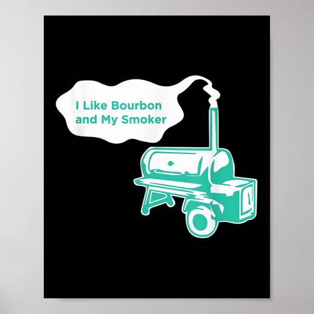 Póster Me Gusta Bourbon Y Mi Famoso Bbq Whiskey Gif (Frente)
