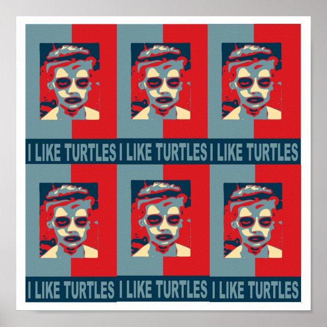 Póster Me Gusta El Poster De Las Tortugas. (Frente)
