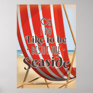 Póster Me gusta estar al lado de la playa