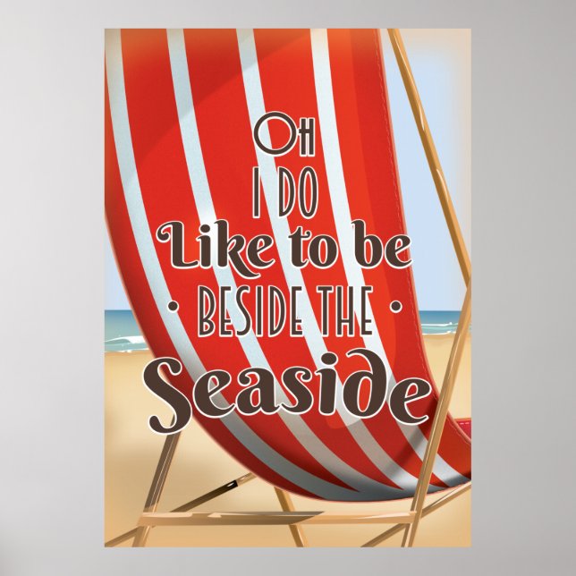 Póster Me gusta estar al lado de la playa (Frente)