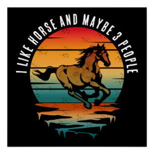 PÓSTER ME GUSTA HORSE Y QUIZÁS 3 PERSONAS