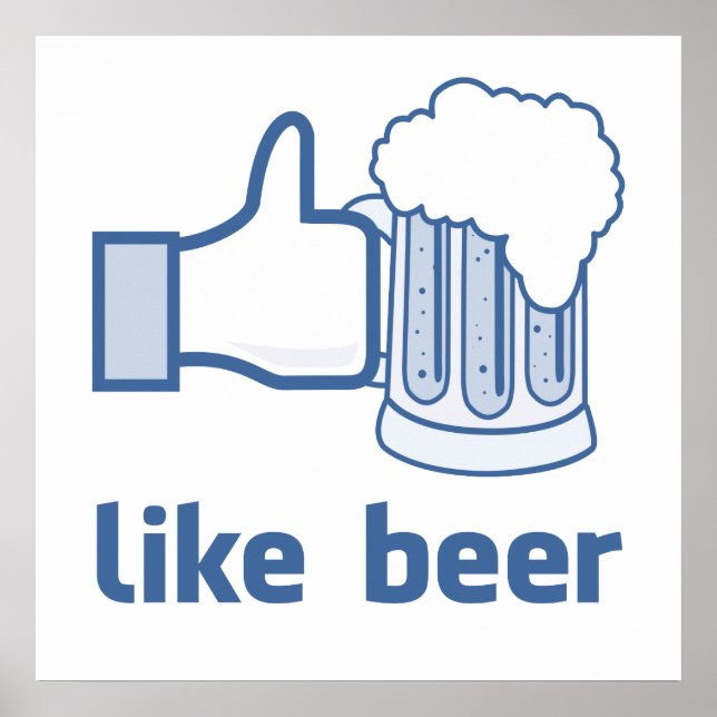 Póster Me gusta la cerveza (Frente)