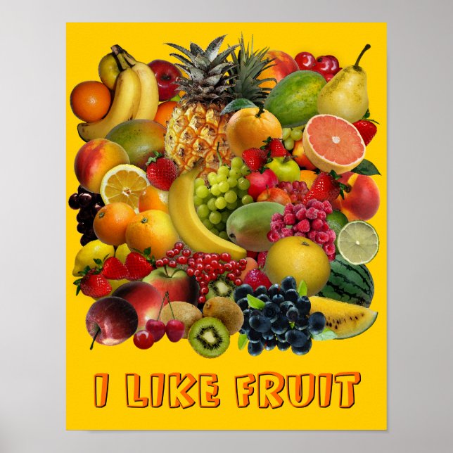 Póster Me gusta la fruta (Frente)