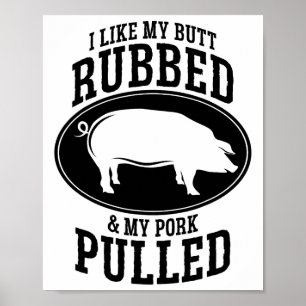 Póster Me Gusta Mi Bóveda Y Mi Cerdo Bbq.