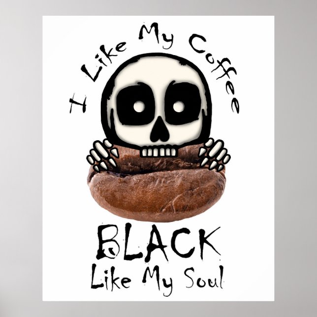 Póster Me Gusta Mi Café Negro (Frente)