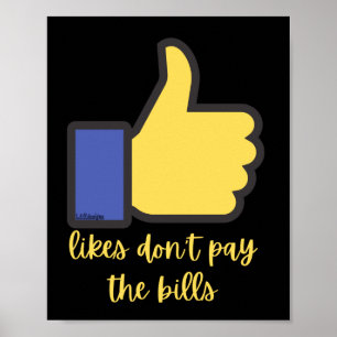 Póster ME GUSTA QUE NO PAGUEN LAS LEYES DE LAS redes soci