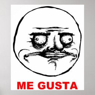 Póster Me Gusta (texto)