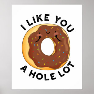 Póster Me Gusta Un Agujero Mucho Divertido Donut Pun