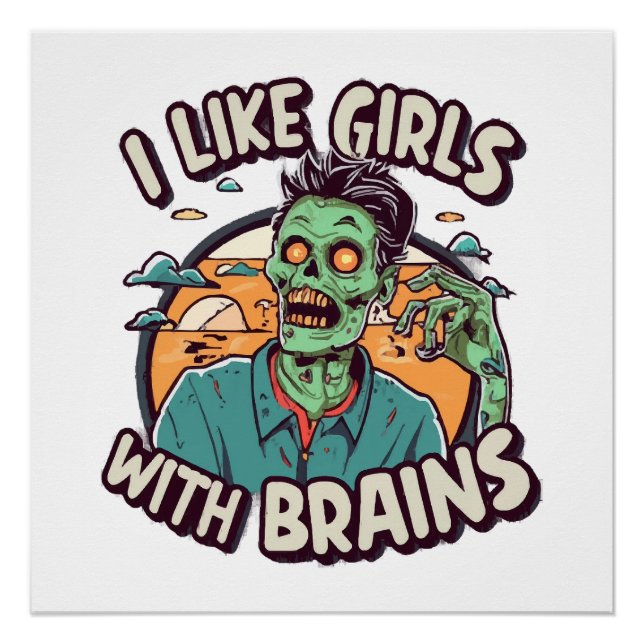 Póster Me gustan las chicas con cerebro (Anverso)