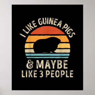 Póster Me Gustan Los Cerdos De Guinea Y Quizá 3 Personas 