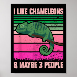 Póster Me Gustan Los Chameleers Tal Vez 3 Personas Funny 