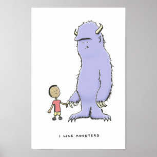 Póster me gustan los monstruos
