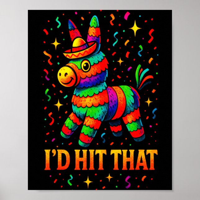 Póster Me gustaría eso - divertida fiesta de cinco de may (Frente)