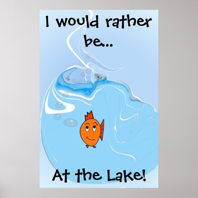 Póster Me gustaría más... ¡Estar en el lago! (Frente)