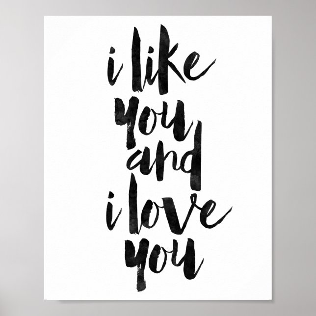 Póster Me Gustas Y Te Amo (Frente)