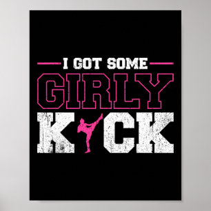 Póster Me Gustó Kickboxing Femenino con Patadas