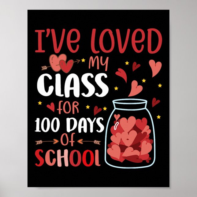 Póster Me ha encantado mi clase por 100 días de profesor  (Frente)