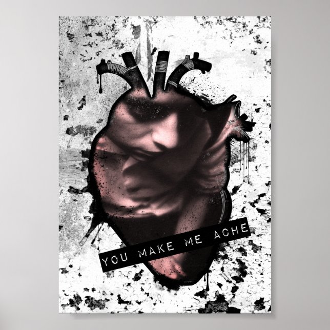 Póster me haces dolor anatómico (Frente)