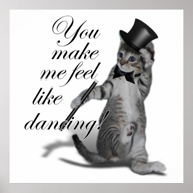 Póster ¡Me haces sentir como bailando! Tap Dancing Cat (Frente)