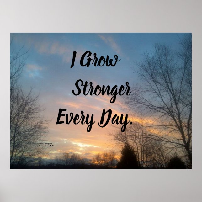 PÓSTER ME HAGO MÁS FUERTE TODOS LOS DÍAS MOTIVACIONAL (Frente)