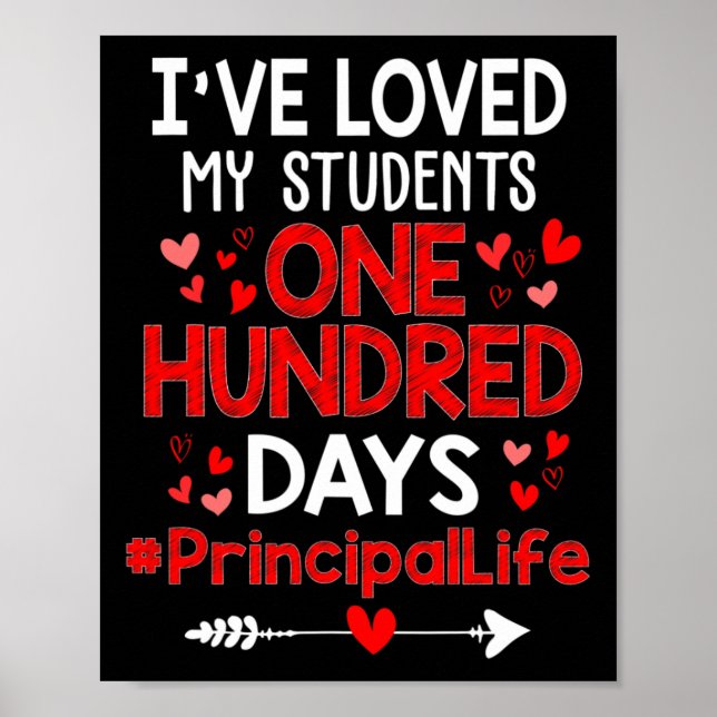 Póster Me han encantado mis estudiantes 100 días principa (Frente)