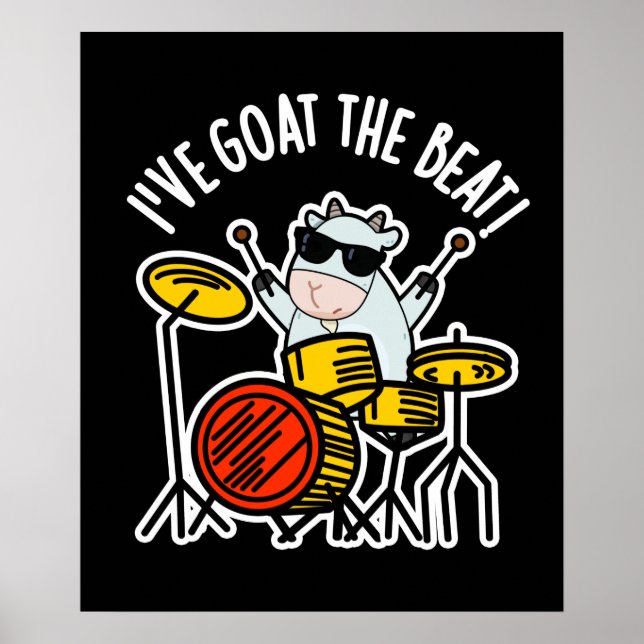 Póster Me he ganado el beat divertido tambor Pun Dark BG (Frente)