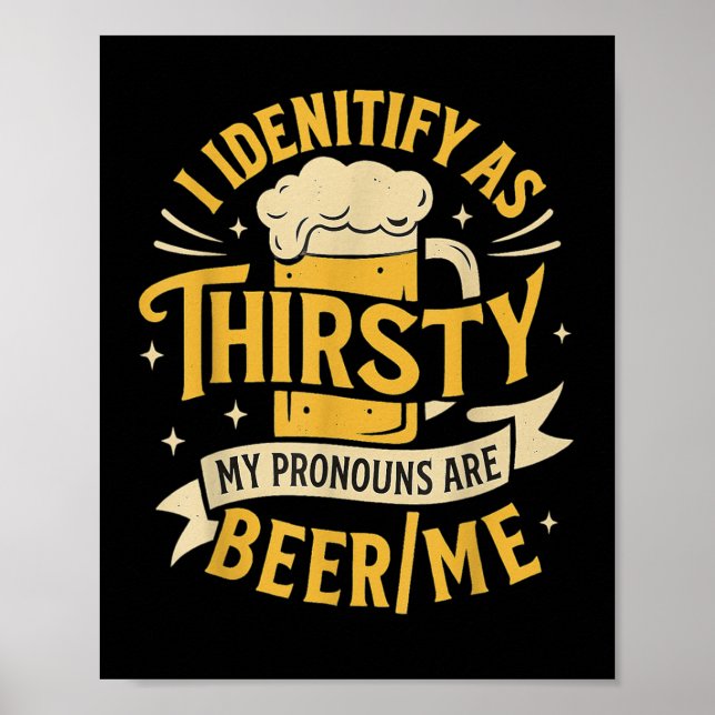 Póster Me Identifico Como Siervo Mis Pronósticos Son Beer (Frente)