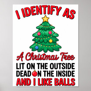 Póster Me Identifico Como Un Árbol De Navidad Encendido P