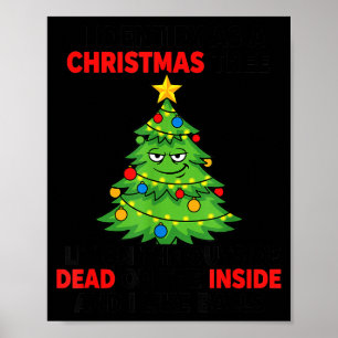 Póster Me identifico como un árbol de Navidad iluminado p