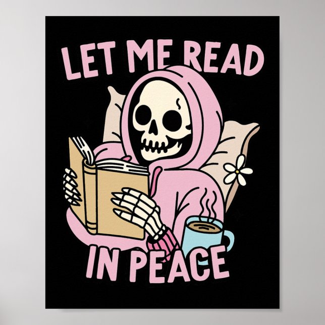 Póster Me Lé En Paz Gracioso Fantasma Leyendo El Libro Ha (Frente)