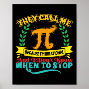 Póster Me Llaman Maestra De Geek Pi Math 3.14 Pi Day