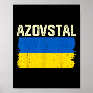 Póster Me mantengo con Azovstal Mariupol Ucrania Vintage