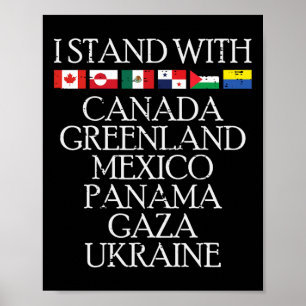 Póster Me mantengo con Canda Groenlandia México Ucrania H
